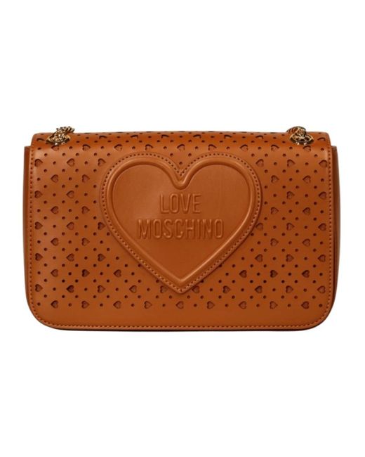 Love Moschino Brown Shoulder Bags