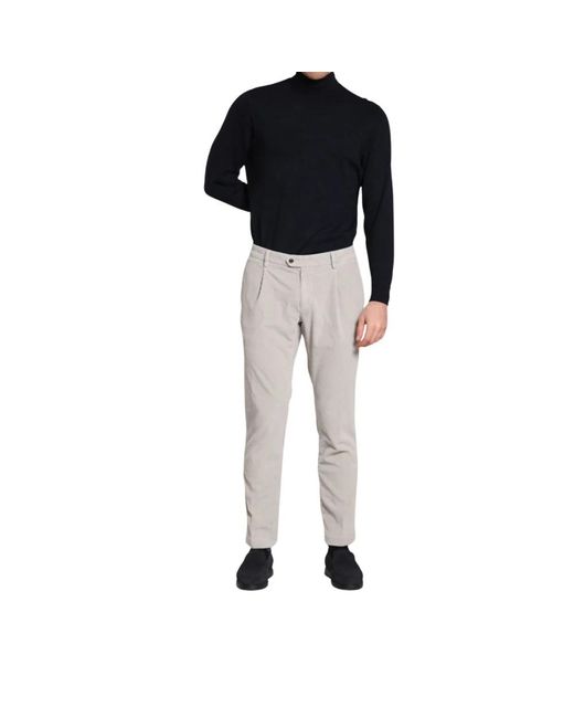 Mason's Broeken ,Grijs ,Katoen New York Time 1 Pinces Chino Broek in het Black voor heren
