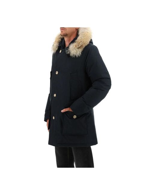 Woolrich Blue Down Jackets for men