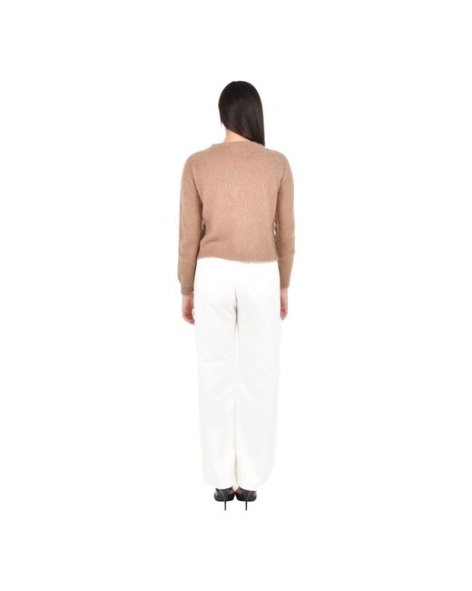 Max Mara Natural Round-Neck Knitwear