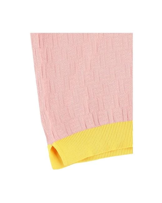 Fendi Pink Round-Neck Knitwear