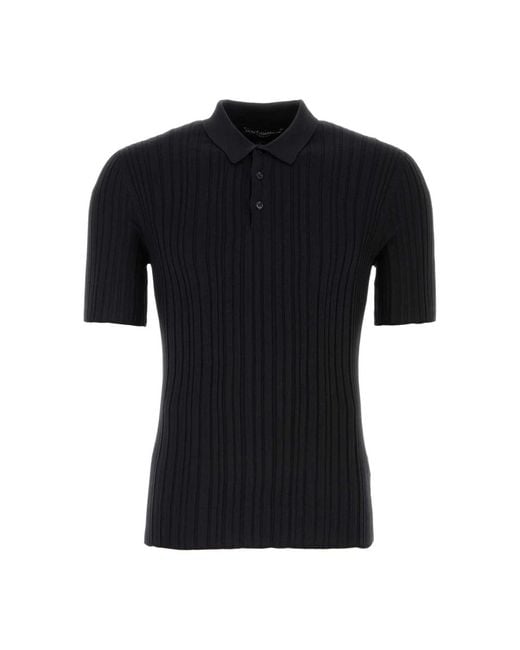 Dolce & Gabbana Polo-shirt aus seidenmischung in Black für Herren