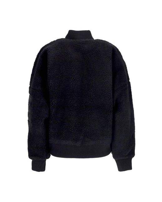 Alpha Industries Jassen ,Zwart ,Polyester Sherpa Teddy Jas Zwart in het Blue voor heren