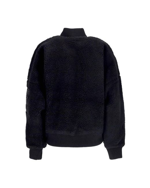 Alpha Industries Jassen ,Zwart ,Polyester Sherpa Teddy Jas Zwart in het Blue voor heren