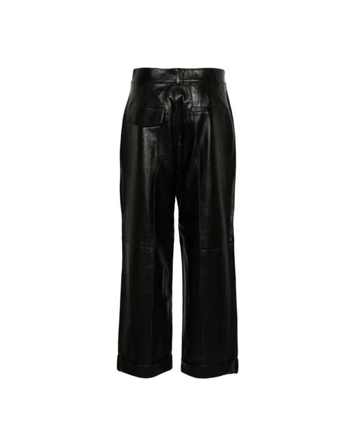 Aeron Black Leather Trousers