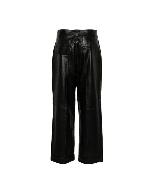 Aeron Black Leather Trousers