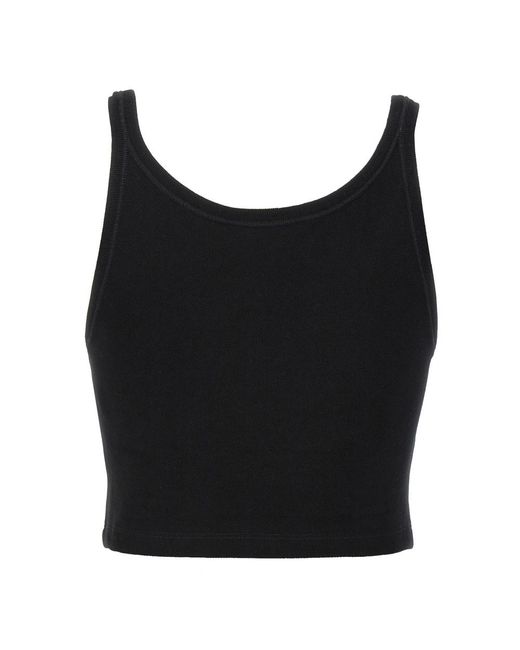 Palm Angels Black Sleeveless Tops
