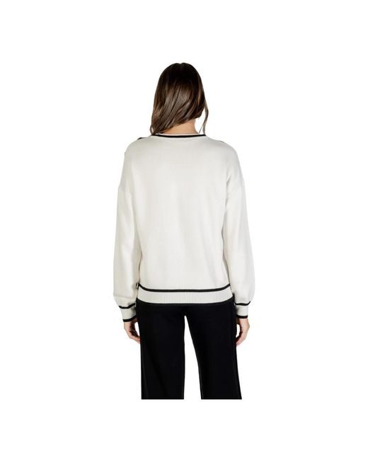 Liu Jo White Round-Neck Knitwear