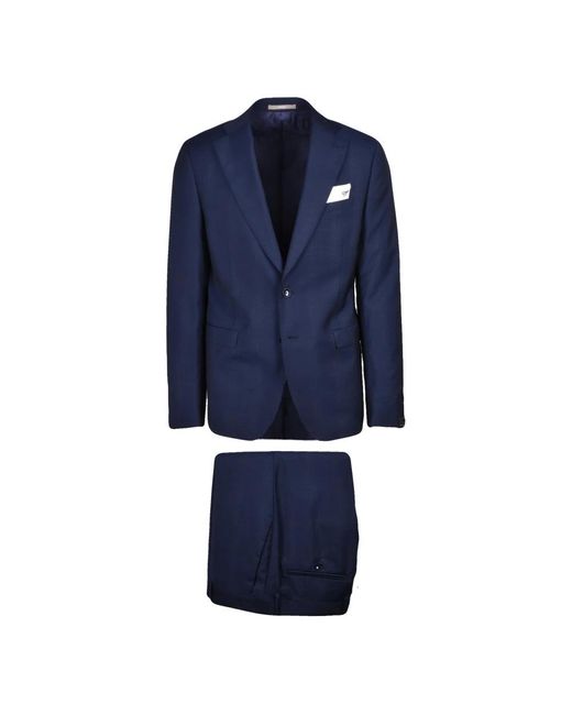 Single Breasted Suits Paoloni de hombre de color Blue