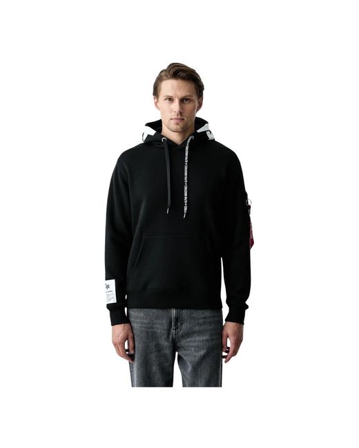 Alpha Industries Alpha Hoodie in het Black voor heren