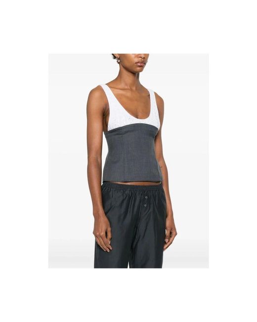 Paloma Wool Black Grauer Monet Top Mit Uv4001