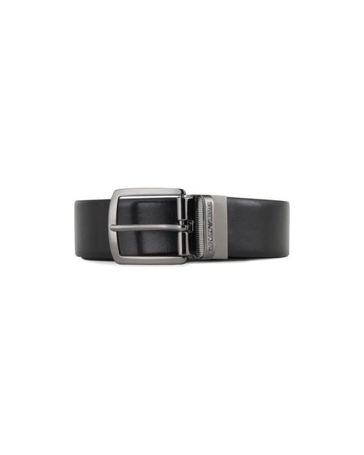 Armani Reversible Leren Riem in het Black voor heren