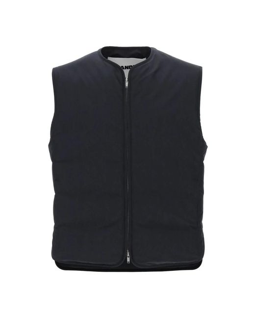 Foldable padded vest di Jil Sander in Blue da Uomo