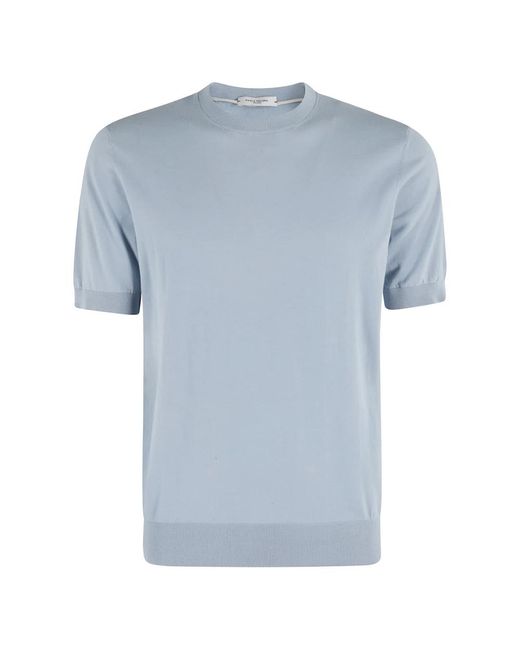 Round-Neck Knitwear di Paolo Pecora in Blue da Uomo