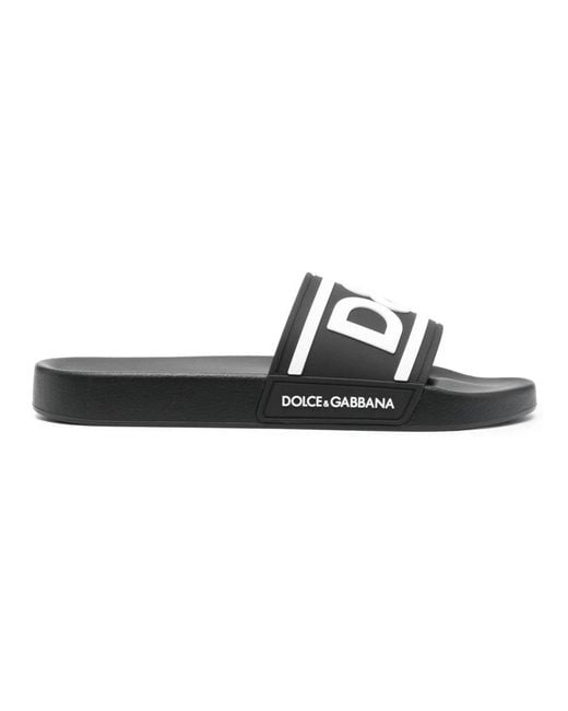Dolce & Gabbana Black Sliders for men