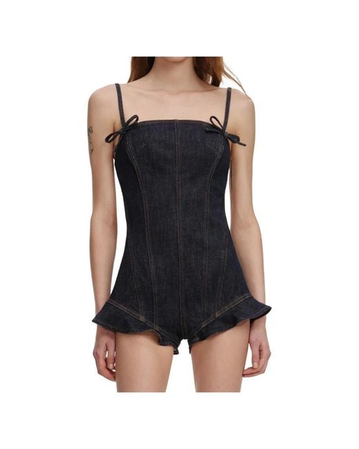 Self-Portrait Black Playsuits