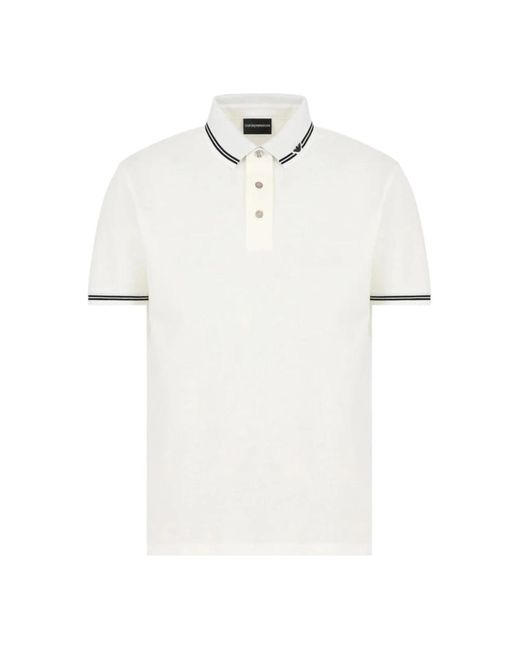 Emporio Armani White Polo Shirts for men