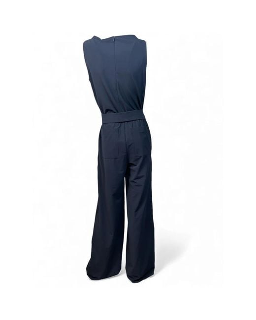 JAPANTKY Jumpsuits & Playsuits ,Blauw ,Leer Jinae Stretch Overall Jumpsuit in het Blue