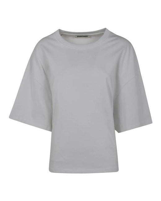 DARKPARK Tops ,Wit ,Draped Short Sleeved Tee in het Gray