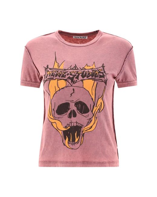 Mauve pink t-shirts Acne