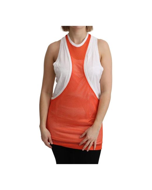 DSquared² Orange Sleeveless Tops