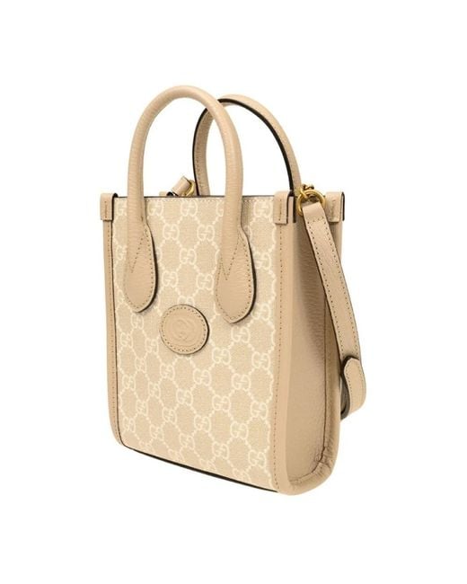 Gucci Natural Gg Supreme Retro Mini Tote