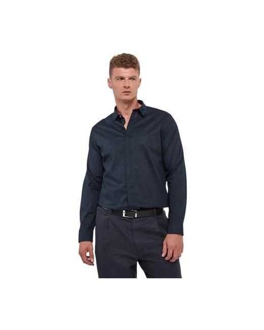 ARMANI EXCHANGE Blue Casual Shirts for men