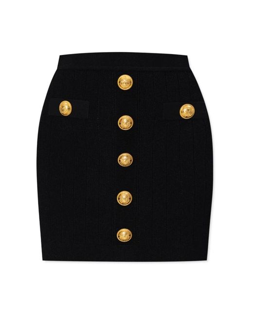 Balmain Black Short Skirts