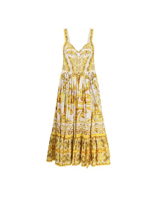 Dresses > day dresses > midi dresses Dolce & Gabbana en coloris Metallic