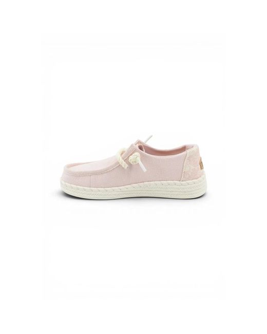 HeyDude White Laced Shoes