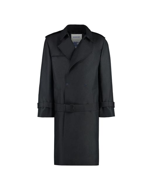 Trench Coats di Burberry in Black da Uomo