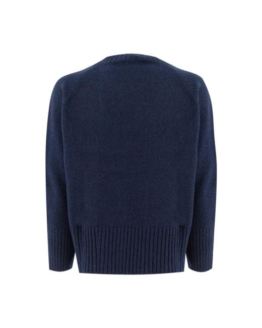 Le Tricot Perugia Blue Round-Neck Knitwear