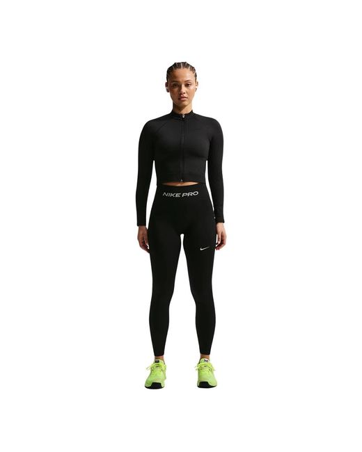 Nike Pro Full-Zip Training Top in het Black