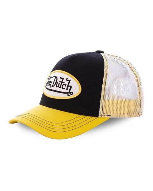Von Dutch Schwarz/gelb trucker cap in Yellow für Herren