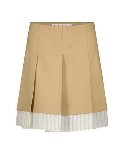 Marni Natural Short Skirts