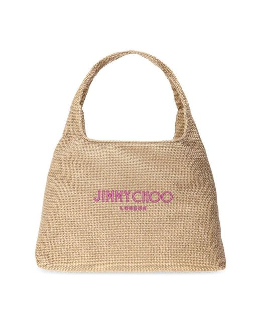 Jimmy Choo Natural Tasche Diamond Large Im Shopper-Stil