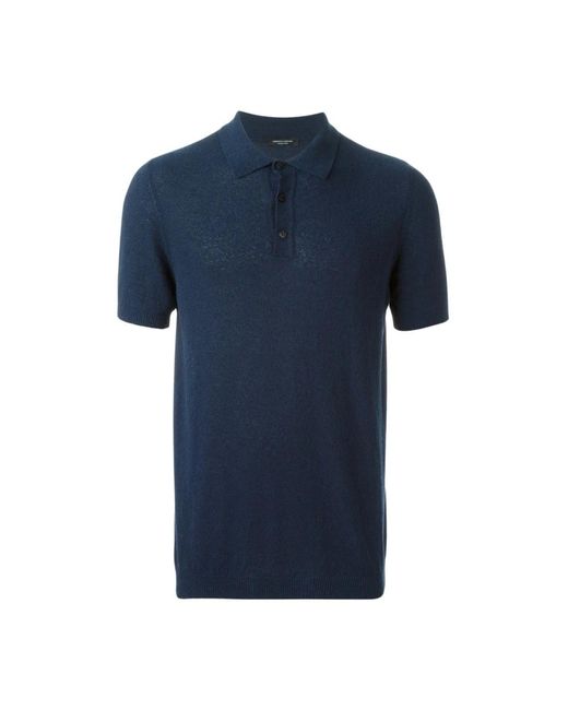 Roberto Collina Klassisches polo-shirt für männer in Blue für Herren
