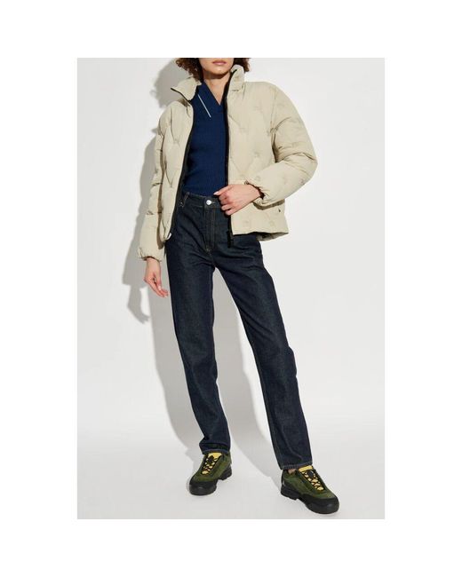 Burberry Natural Steppjacke mit stehkragen