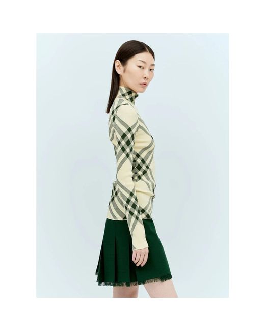 Burberry Green Check ribbed sweater
