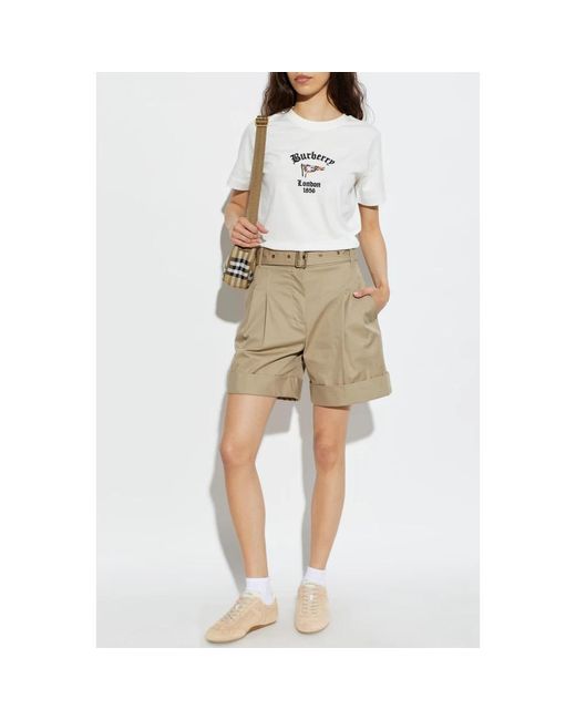 Burberry Natural Casual Shorts