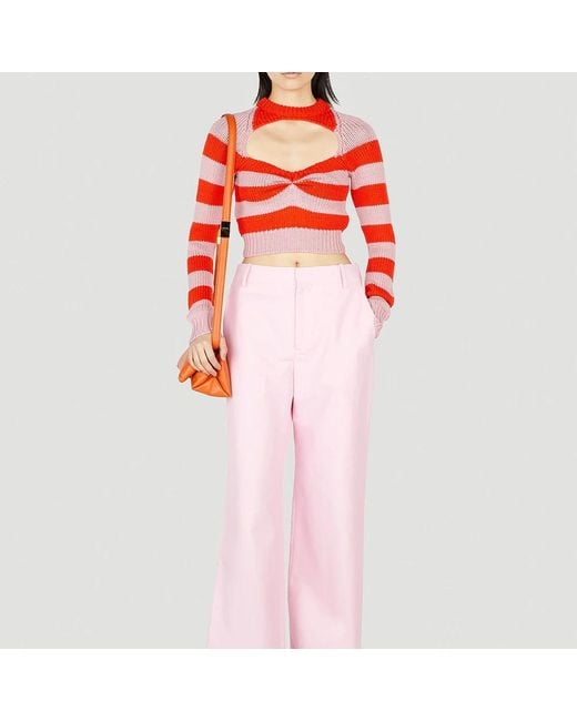 Marni Pink Straight Trousers