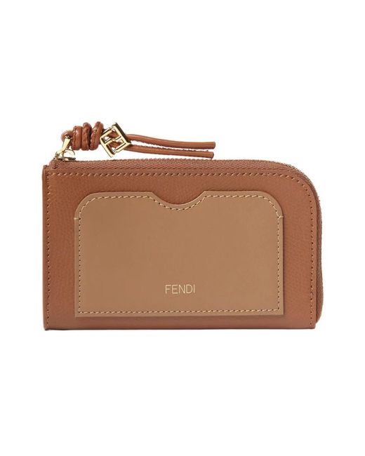 Fendi Brown Kartenetui