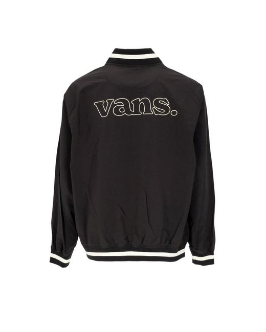 Vans Jassen ,Zwart ,Nylon Zwarte Varsity Jack Lichtgewicht Ongevoerd in het Black voor heren
