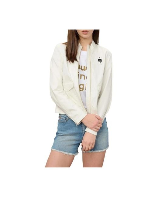 Blauer White Bomber Jackets