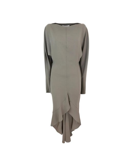 Philosophy Di Lorenzo Serafini Gray Midi Dresses