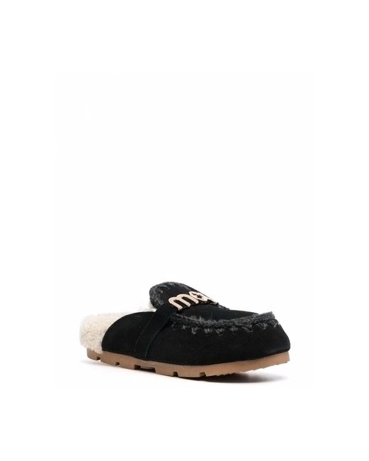 Mou Black Mules