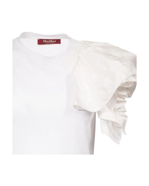 Max Mara Top Van Katoen in het White