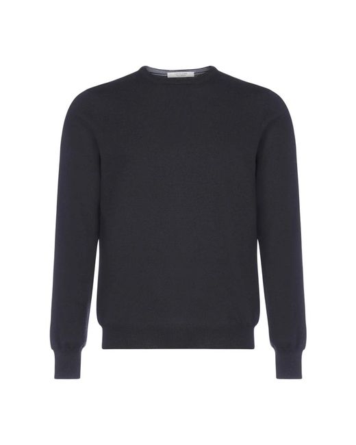 D4.0 Blue Round-Neck Knitwear for men