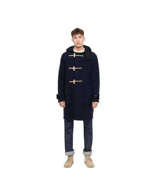 Single-Breasted Coats Gloverall de hombre de color Blue