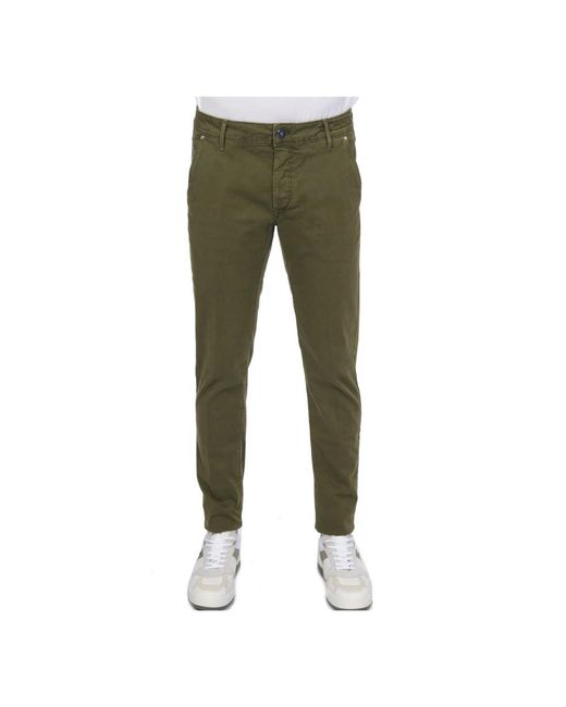 Hand Picked Slim-fit Trousers in Green für Herren